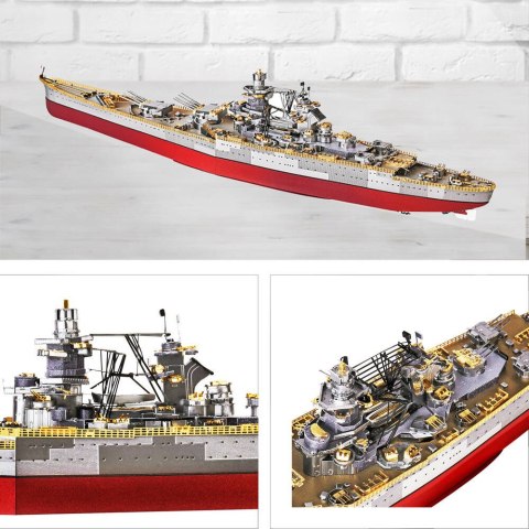 Piececool Puzzle Metalowe Model 3D - Okręt Bojowy Richelieu Piececool Puzzle Metalowe Model 3D - Okręt Bojowy Richelieu