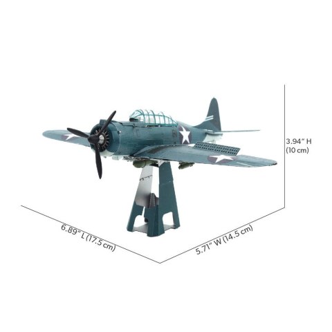 Piececool Puzzle Metalowe Model 3D - Samolot Bombowiec SBD Dauntless Piececool Puzzle Metalowe Model 3D - Samolot Bombowiec SBD Dauntless