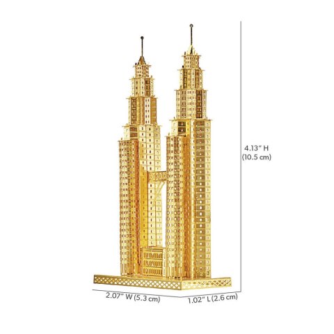 Piececool Puzzle Metalowe Model 3D - Wieże Petronas Piececool Puzzle Metalowe Model 3D - Wieże Petronas