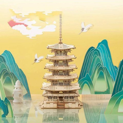 ROBOTIME Drewniane Puzzle Model 3D - Pagoda ROBOTIME Drewniane Puzzle Model 3D - Pagoda