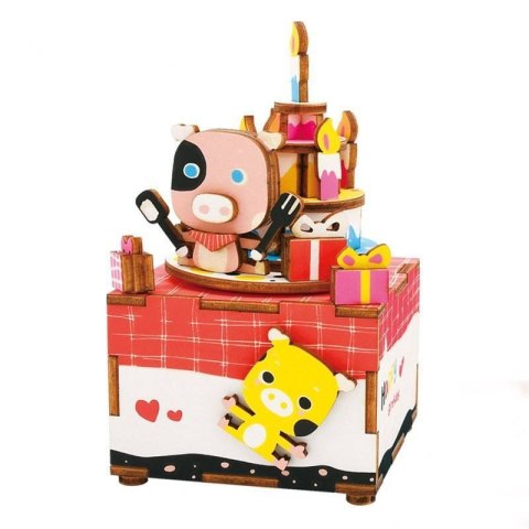 ROBOTIME Drewniane Puzzle Pozytywka - Tort Urodzinowy ROBOTIME Drewniane Puzzle Pozytywka - Tort Urodzinowy