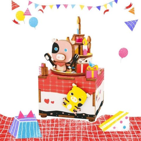 ROBOTIME Drewniane Puzzle Pozytywka - Tort Urodzinowy ROBOTIME Drewniane Puzzle Pozytywka - Tort Urodzinowy