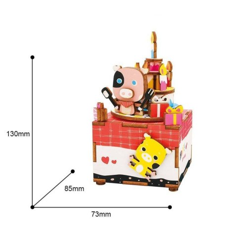 ROBOTIME Drewniane Puzzle Pozytywka - Tort Urodzinowy ROBOTIME Drewniane Puzzle Pozytywka - Tort Urodzinowy