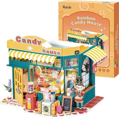 ROBOTIME Składany Drewniany Model Puzzle 3D Tęczowa Cukiernia ROBOTIME Składany Drewniany Model Puzzle 3D Tęczowa Cukiernia