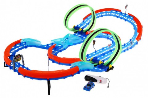 Fluorescencyjny Tor wyścigowy dla dzieci 3+ Autko LED + Pętle 360 + Trasa do złożenia 57 el. Fluorescencyjny Tor wyścigowy dla dzieci 3+ Autko LED + Pętle 360 + Trasa do złożenia 57 el.