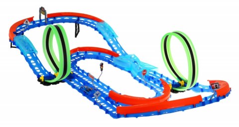 Fluorescencyjny Tor wyścigowy dla dzieci 3+ Autko LED + Pętle 360 + Trasa do złożenia 57 el. Fluorescencyjny Tor wyścigowy dla dzieci 3+ Autko LED + Pętle 360 + Trasa do złożenia 57 el.