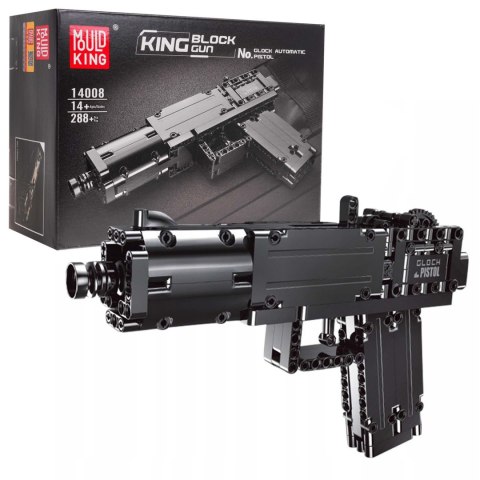Pistolet Glock dla nastolatków 14+ Klocki Konstrukcyjne 288 el. + Funkcja strzelania + Gumeczki do strzelania Pistolet Glock dla nastolatków 14+ Klocki Konstrukcyjne 288 el. + Funkcja strzelania + Gumeczki do strzelania