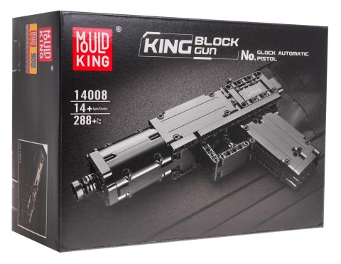 Pistolet Glock dla nastolatków 14+ Klocki Konstrukcyjne 288 el. + Funkcja strzelania + Gumeczki do strzelania Pistolet Glock dla nastolatków 14+ Klocki Konstrukcyjne 288 el. + Funkcja strzelania + Gumeczki do strzelania
