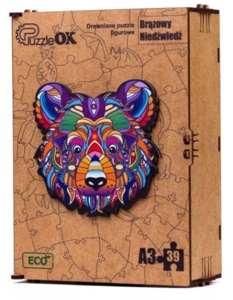 PUZZLE DREWNIANE UKŁADANKA MIŚ MISIU NIEDŹWIEDŹ PUZZLE DREWNIANE UKŁADANKA MIŚ MISIU NIEDŹWIEDŹ