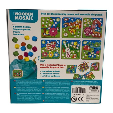RW4003 Gra edukacyjna Drewniana mozaika FARMA RW4003 Gra edukacyjna Drewniana mozaika FARMA