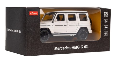 Mercedes-AMG G 63 biały RASTAR model 1:32 Metalowa karoseria + Ręcznie otwierane elementy Mercedes-AMG G 63 biały RASTAR model 1:32 Metalowa karoseria + Ręcznie otwierane elementy
