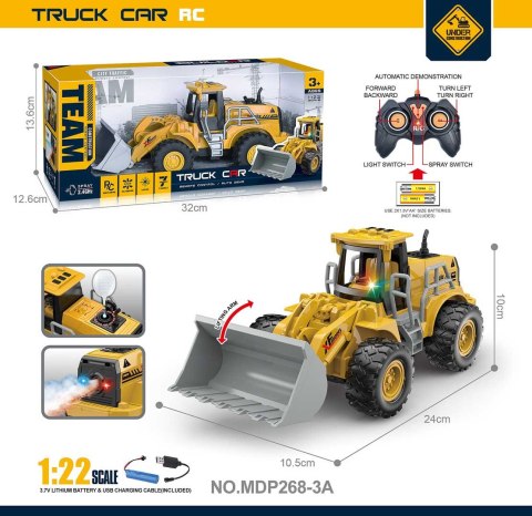 Spychacz z Funkcją Świateł i Dymu R/C Spychacz z Funkcją Świateł i Dymu R/C