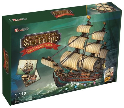 CUBIC FUN PUZZLE 3D ŻAGLOWIEC THE SPANISH ARMADA-SAN FELIPE - T4017H CUBIC FUN PUZZLE 3D ŻAGLOWIEC THE SPANISH ARMADA-SAN FELIPE - T4017H