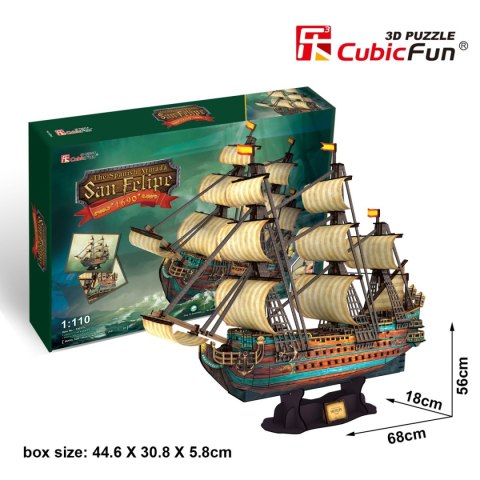 CUBIC FUN PUZZLE 3D ŻAGLOWIEC THE SPANISH ARMADA-SAN FELIPE - T4017H CUBIC FUN PUZZLE 3D ŻAGLOWIEC THE SPANISH ARMADA-SAN FELIPE - T4017H
