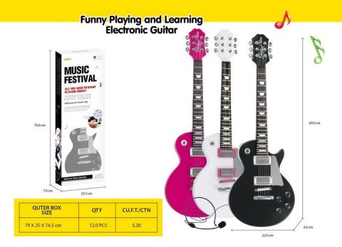 Zestaw Gitara + Mikrofon Róż Zestaw Gitara + Mikrofon Róż