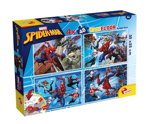 LISCIANI MARVEL PUZZLE DF MAXI FLOOR 4 X 48 SPIDERMAN LISCIANI MARVEL PUZZLE DF MAXI FLOOR 4 X 48 SPIDERMAN