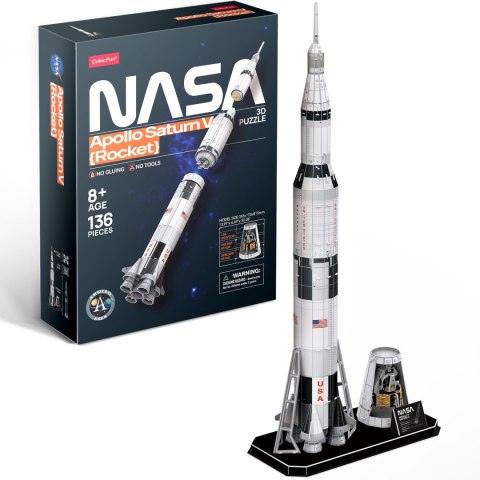 CUBIC FUN PUZZLE 3D NASA APOLLO SATURN V ROCKET CUBIC FUN PUZZLE 3D NASA APOLLO SATURN V ROCKET