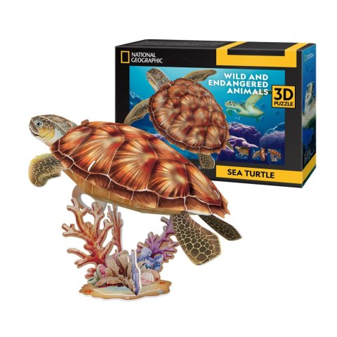 CUBIC FUN PUZZLE 3D NATIONAL GEOGRAPHIC ZAGROŻONE ZWIERZĘTA - ŻÓŁW MORSKI CUBIC FUN PUZZLE 3D NATIONAL GEOGRAPHIC ZAGROŻONE ZWIERZĘTA - ŻÓŁW MORSKI