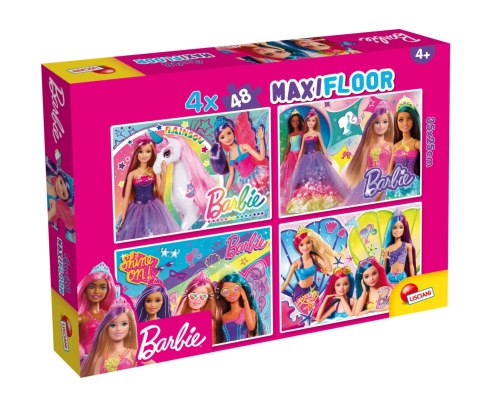 LISCIANI BARBIE PUZZLE MAXIFLOOR 4 X 48 LISCIANI BARBIE PUZZLE MAXIFLOOR 4 X 48