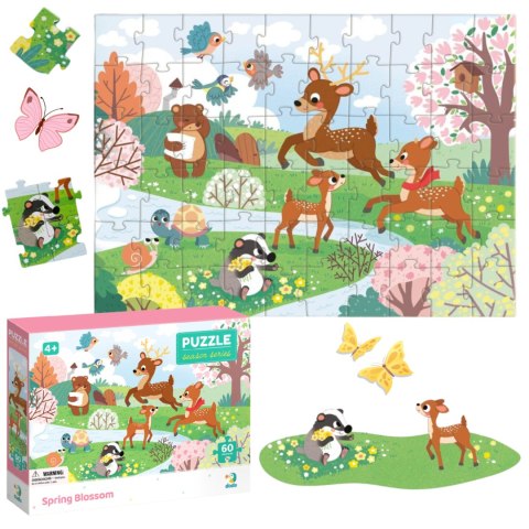 PUZZLE WIOSENNE KWIATY 60 ELEMENTÓW KOLOROWA UKŁADANKA DLA NAJMŁODSZYCH PUZZLE WIOSENNE KWIATY 60 ELEMENTÓW KOLOROWA UKŁADANKA DLA NAJMŁODSZYCH