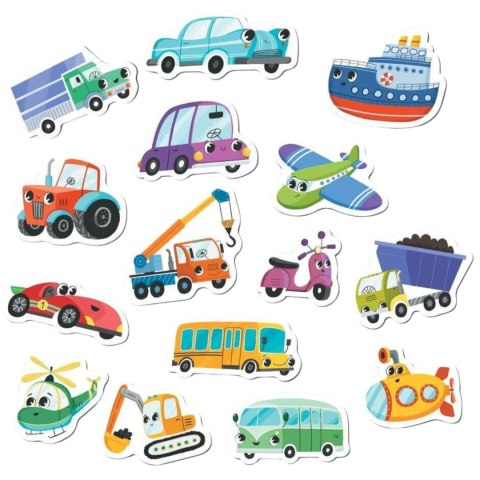 ZESTAW MAGNESÓW "TRANSPORT" 15 ELEMENTÓW KOLOROWYCH MAGNESÓW ZESTAW POJAZDY ZESTAW MAGNESÓW "TRANSPORT" 15 ELEMENTÓW KOLOROWYCH MAGNESÓW ZESTAW POJAZDY
