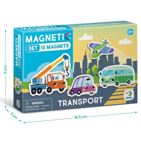 ZESTAW MAGNESÓW "TRANSPORT" 15 ELEMENTÓW KOLOROWYCH MAGNESÓW ZESTAW POJAZDY ZESTAW MAGNESÓW "TRANSPORT" 15 ELEMENTÓW KOLOROWYCH MAGNESÓW ZESTAW POJAZDY