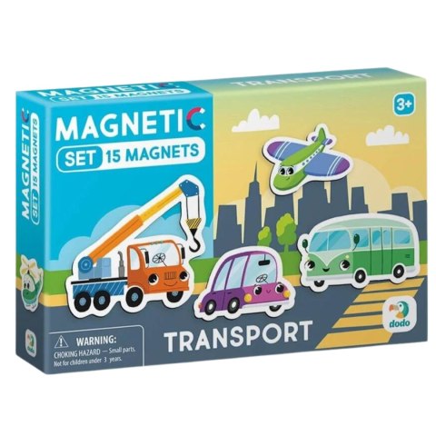 ZESTAW MAGNESÓW "TRANSPORT" 15 ELEMENTÓW KOLOROWYCH MAGNESÓW ZESTAW POJAZDY ZESTAW MAGNESÓW "TRANSPORT" 15 ELEMENTÓW KOLOROWYCH MAGNESÓW ZESTAW POJAZDY