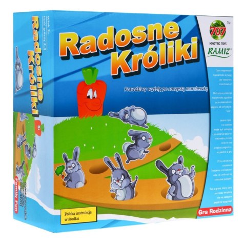 Gra planszowa Radosne Króliki dla dzieci 3+ Wyścig po marchewkę Rodzinna rozrywka Gra planszowa Radosne Króliki dla dzieci 3+ Wyścig po marchewkę Rodzinna rozrywka