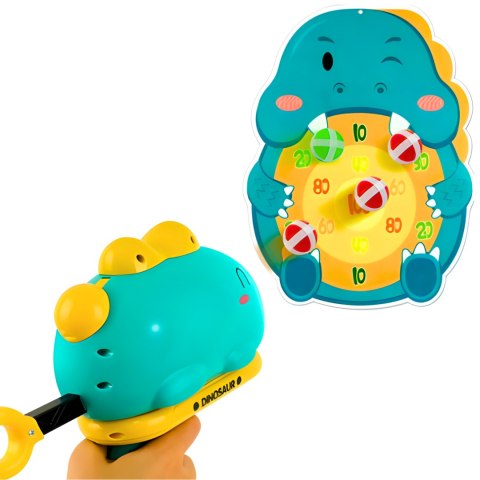 PISTOLET DINOZAUR KULKI RZEPY TARCZA PUNKTY STRZELANIE DO CELU