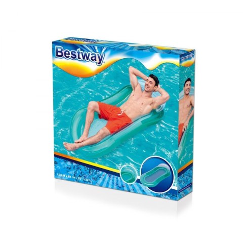 Dmuchany Materac do pływania Niebieski BESTWAY 160x84cm + Siateczkowe Dno Dmuchany Materac do pływania Niebieski BESTWAY 160x84cm + Siateczkowe Dno