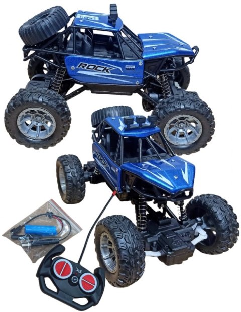 Autko Zdalnie Sterowane MONSTER TRUCK METAL LED RC blue #A1 Autko Zdalnie Sterowane MONSTER TRUCK METAL LED RC blue #A1