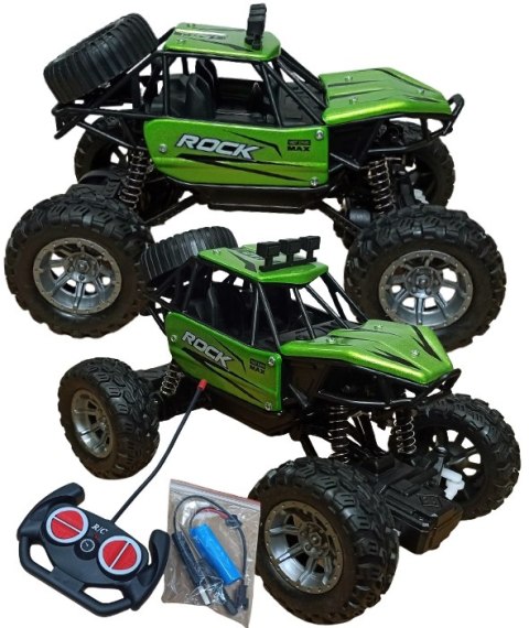 Autko Zdalnie Sterowane MONSTER TRUCK METAL LED RC green #A1 Autko Zdalnie Sterowane MONSTER TRUCK METAL LED RC green #A1
