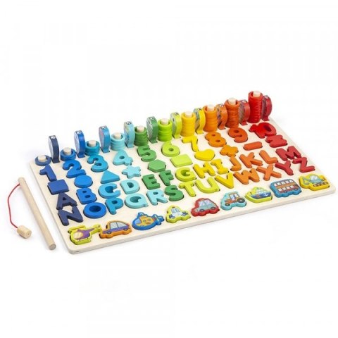 Drewniana zabawka 7 in 1 puzzle alfabet cyfry montessorii Drewniana zabawka 7 in 1 puzzle alfabet cyfry montessorii
