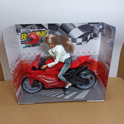 Lalka na Motorze Sportowym Ścigaczu Motor Czerwony #A1 Lalka na Motorze Sportowym Ścigaczu Motor Czerwony #A1