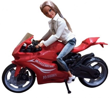 Lalka na Motorze Sportowym Ścigaczu Motor Czerwony #A1 Lalka na Motorze Sportowym Ścigaczu Motor Czerwony #A1