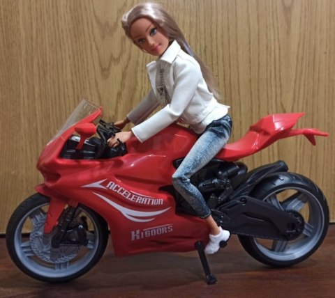 Lalka na Motorze Sportowym Ścigaczu Motor Czerwony #A1 Lalka na Motorze Sportowym Ścigaczu Motor Czerwony #A1