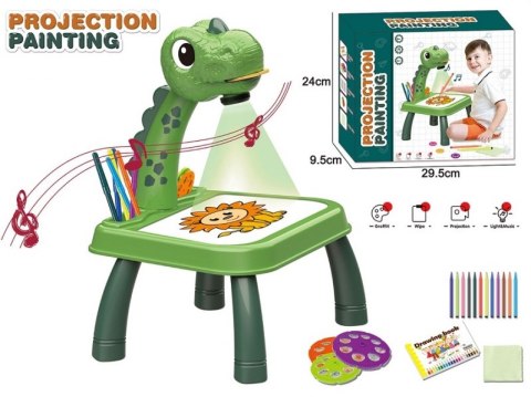 Stolik do rysowania projektor rzutnik Dinozaur z dźwiękiem Stolik do rysowania projektor rzutnik Dinozaur z dźwiękiem