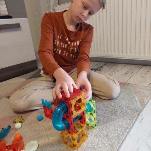 KLOCKI MAGNETYCZNE TOR KULKOWY DZIECKO 77 ELEMENTÓW