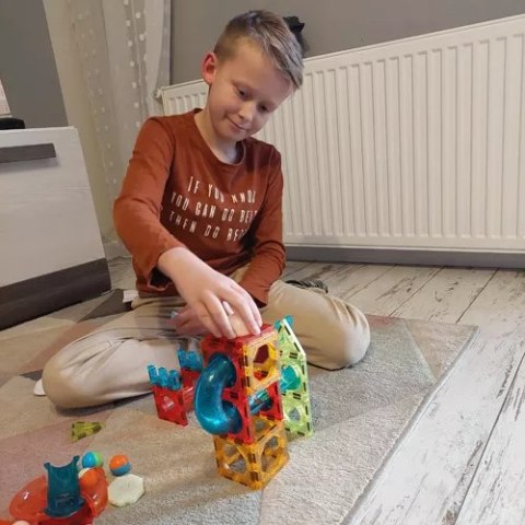 KLOCKI MAGNETYCZNE TOR KULKOWY DZIECKO 77 ELEMENTÓW