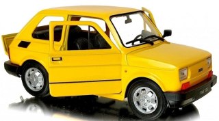 WELLY MALUCH FIAT 126P 1:21 SAMOCHÓD KOLEKCJONERSKI ŻÓŁ