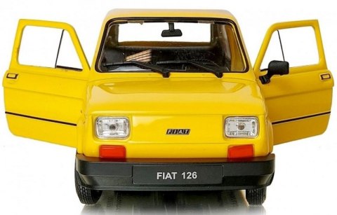 WELLY MALUCH FIAT 126P 1:21 SAMOCHÓD KOLEKCJONERSKI ŻÓŁ WELLY MALUCH FIAT 126P 1:21 SAMOCHÓD KOLEKCJONERSKI ŻÓŁ