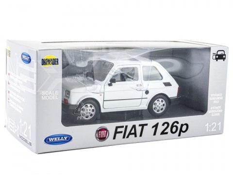 WELLY MALUCH FIAT 126P 1:21 SAMOCHÓD KOLEKCJONERSKI biały WELLY MALUCH FIAT 126P 1:21 SAMOCHÓD KOLEKCJONERSKI biały