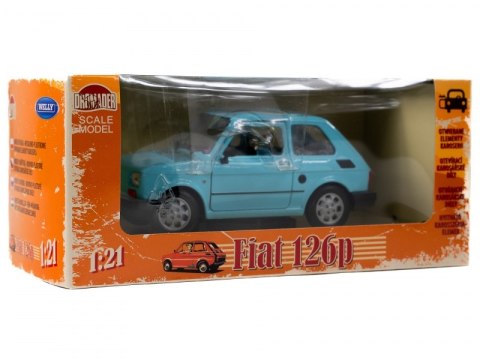 WELLY MALUCH FIAT 126P 1:21 SAMOCHÓD KOLEKCJONERSKI błękitny WELLY MALUCH FIAT 126P 1:21 SAMOCHÓD KOLEKCJONERSKI błękitny