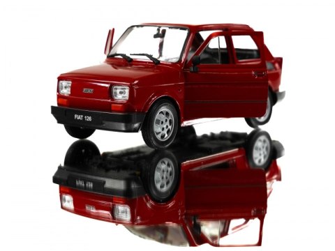 WELLY MALUCH FIAT 126P 1:21 SAMOCHÓD KOLEKCJONERSKI bordowy WELLY MALUCH FIAT 126P 1:21 SAMOCHÓD KOLEKCJONERSKI bordowy