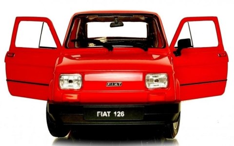 WELLY MALUCH FIAT 126P 1:21 SAMOCHÓD KOLEKCJONERSKI czerwony WELLY MALUCH FIAT 126P 1:21 SAMOCHÓD KOLEKCJONERSKI czerwony