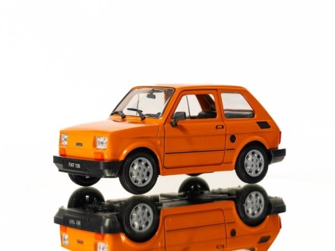WELLY MALUCH FIAT 126P 1:21 SAMOCHÓD KOLEKCJONERSKI pomarańc WELLY MALUCH FIAT 126P 1:21 SAMOCHÓD KOLEKCJONERSKI pomarańc