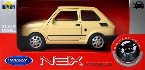 WELLY MALUCH FIAT 126P 1:34 SAMOCHÓD KOLEKCJONERSKI beż WELLY MALUCH FIAT 126P 1:34 SAMOCHÓD KOLEKCJONERSKI beż