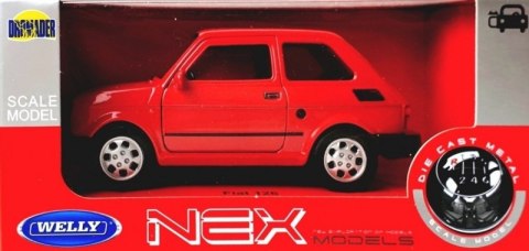 WELLY MALUCH FIAT 126P 1:34 SAMOCHÓD KOLEKCJONERSKI czerwony WELLY MALUCH FIAT 126P 1:34 SAMOCHÓD KOLEKCJONERSKI czerwony