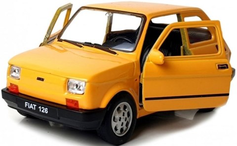 WELLY MALUCH FIAT 126P 1:34 SAMOCHÓD KOLEKCJONERSKI żółty WELLY MALUCH FIAT 126P 1:34 SAMOCHÓD KOLEKCJONERSKI żółty