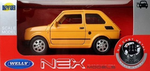 WELLY MALUCH FIAT 126P 1:34 SAMOCHÓD KOLEKCJONERSKI żółty WELLY MALUCH FIAT 126P 1:34 SAMOCHÓD KOLEKCJONERSKI żółty